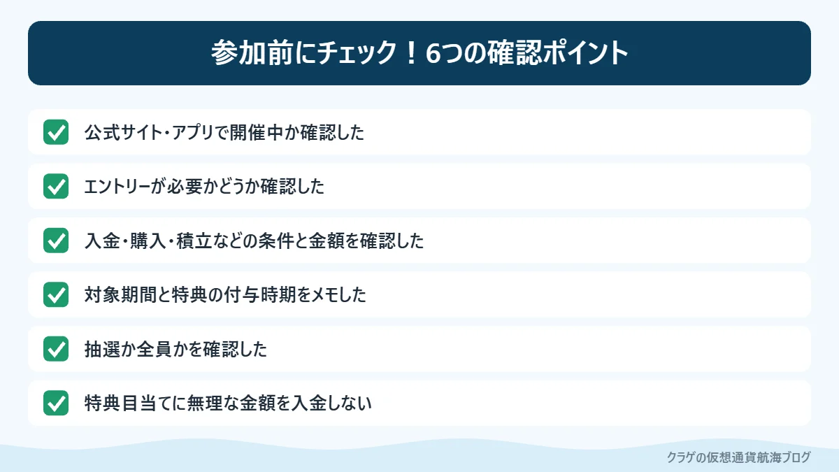 ビットフライヤーのキャンペーンに参加する前に確認したい6項目